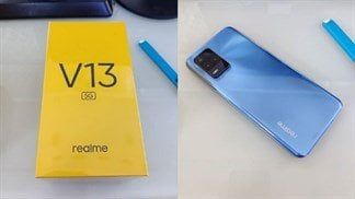 Realme V13 rò rỉ hình ảnh thực tế: Xác nhận thiết kế đặc trưng, dùng chip Dimensity 700, màn hình 90Hz và pin lớn 5.000mAh