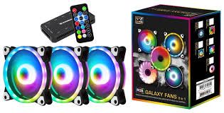 Redragon Gc F008 Rgb Kit 3Fan (Hub+Remote)
