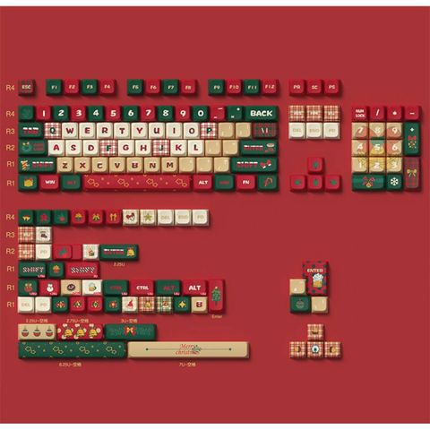 Set Keycap Christmas Eve Theme | MDA Profile - PBT DyeSub - 158 Keys
