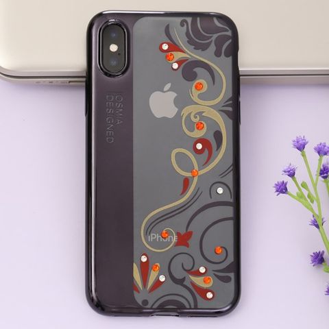Ốp lưng iPhone X nhựa dẻo Secret Garden OSMIA Đen