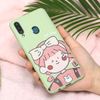 Ốp lưng Galaxy A20s Nhựa dẻo UV Printing JM JML026 Cute Xanh