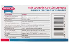 Máy lọc nước RO Sunhouse SHA8868K 7 lõi KG (Imei) 