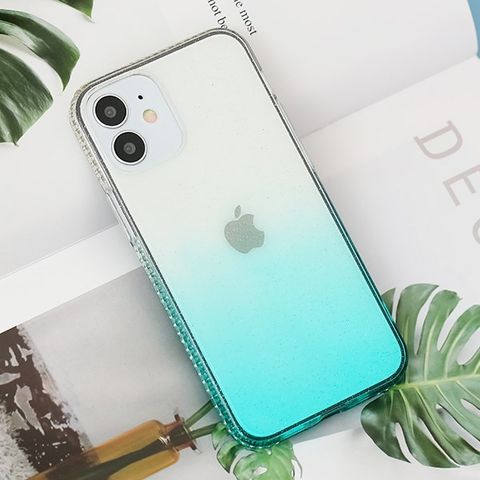 Ốp lưng iPhone 12/ 12 Pro nhựa dẻo Shining Diamond OSMIA Xanh