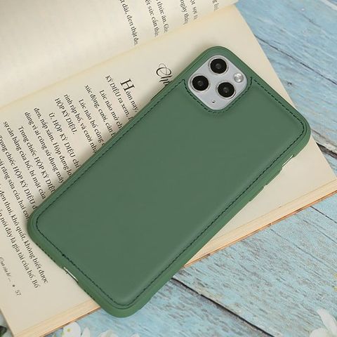 Ốp lưng iPhone 11 Pro Max nhựa cứng viền dẻo PU Candy OSMIA Xanh
