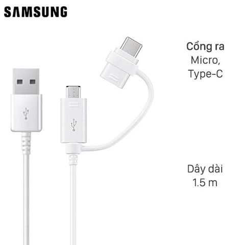 Cáp 2 in 1 Micro Type-C 1.5 m Samsung EP-DG930D