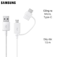  Cáp 2 in 1 Micro Type-C 1.5 m Samsung EP-DG930D 