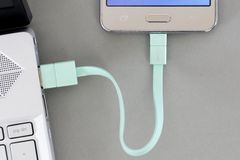  Cáp Micro USB 20cm eSaver DS026B-TB Xanh dương 