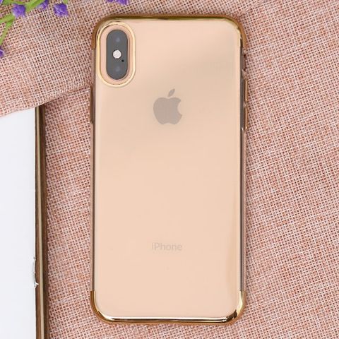 Ốp lưng iPhone XS nhựa dẻo Electroplate T&B OSMIA Gold