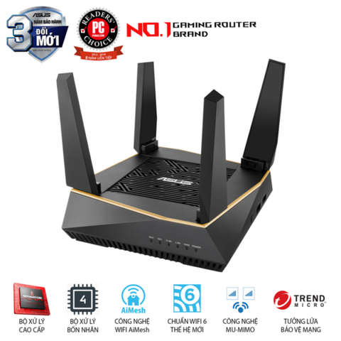 Router Asus Wifi 6 Aimesh Ax6100mbps Rt-ax92u