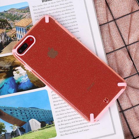 Ốp lưng iPhone 7 Plus/ 8 Plus nhựa cứng viền dẻo Conkor JM TPU PC light pink