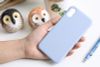 Ốp lưng iPhone X/Xs nhựa dẻo LIQUID SILICONE B JM Xanh khói