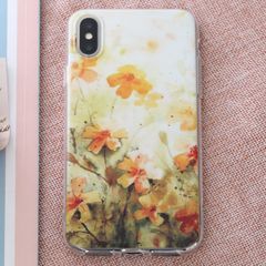  Ốp lưng iPhone X-XS Nhựa dẻo solid in hình COSANO SR171106 Hoa vàng 