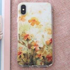  Ốp lưng iPhone X-XS Nhựa dẻo solid in hình COSANO SR171106 Hoa vàng 