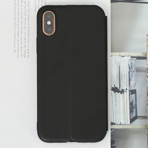 Ốp lưng iPhone XS Nắp gập Stand flip MEEKER Đen