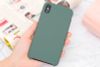 Ốp lưng iPhone XS Max nhựa dẻo LIQUID SILICONE B JM Xanh cây thông