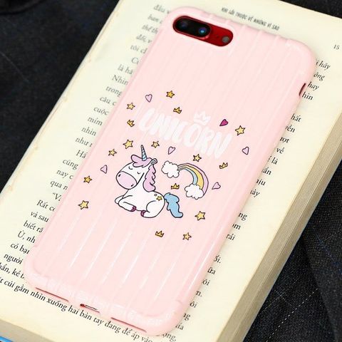 Ốp lưng iPhone 7/8+ Nhựa dẻo UV printing Luggage TPU MEEKER CN82509 Kỳ lân