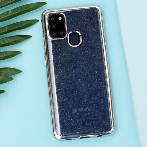 Ốp lưng Galaxy A21s Nhựa dẻo Skycloud II JM Bạc