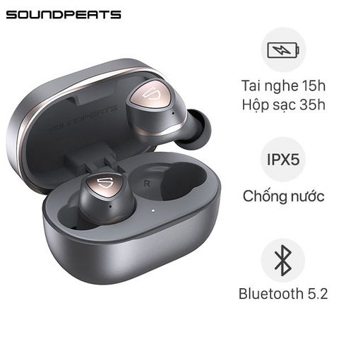 Tai nghe Bluetooth True Wireless Soundpeats Sonic Xám