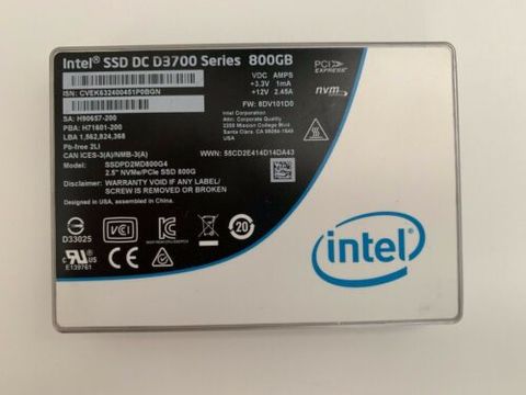 Ssd Intel® Dc D3700 Series 800Gb (2.5’’ Pcie 3.0 2X2, 20Nm, Mlc)