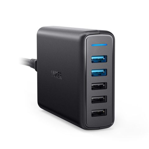 Sạc Anker 5 Cổng, 63w, 2 Cổng Quick Charge 3.0 - Powerport Speed 5