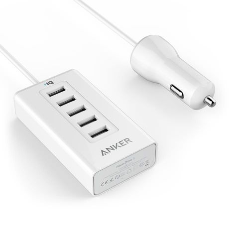 Sạc Ô Tô Anker 5 Cổng, 50w - Powerdrive 5