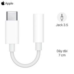  Cáp chuyển đổi Type-C sang 3.5mm Apple MU7E2 Trắng 