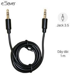  Dây cáp âm thanh 3.5mm 1 m e.Saver DS125-TB 