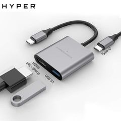  Adapter chuyển đổi Type C 3 in 1 HyperDrive HD259A Xám 