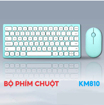 Bộ phím chuột không dây Forder KM810 (Xanh)