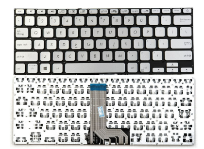 Bàn phím dùng cho laptop Asus A412 bạc LED