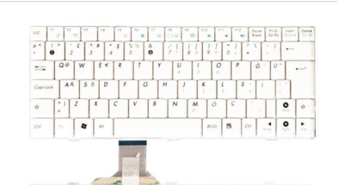 Bàn phím dùng cho laptop Asus EPC 1000 trắng