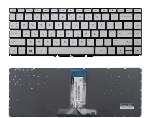 Bàn phím dùng cho laptop HP 14BS 14BF 340SG7 bạc LED