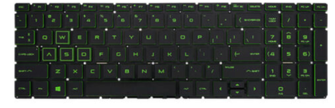 Bàn phím dùng cho laptop HP 15DK 15DA LED xanh