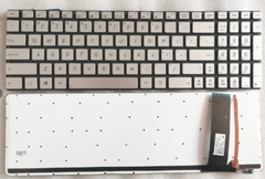 Bàn phím dùng cho laptop Asus N56 Q550 N550 LED bạc 