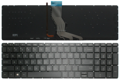 Bàn phím dùng cho laptop HP 15AB 15AU đen LED