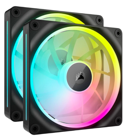 Quạt tản nhiệt Corsair iCUE LINK LX140 RGB White, Black (KIT 2 Fan)
