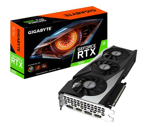 Card màn hình Gigabyte GeForce RTX 3060 GAMING OC 12G (rev. 2.0) 12GB GDDR6 (N3060GAMING OC-12GD V2)