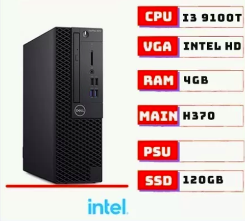 Máy bộ DELL 3070USFF i3 9100T | RAM 4GB | SSD 120GB – TGPCDB007