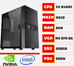  PC GAMING i3 9100F RX 570 8GB | RAM 8GB | SSD 256GB – TGPCGM025 