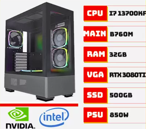 PC GAMING i7 13700KF RTX 3080Ti | RAM 32GB | SSD 500GB – TGPCGM038