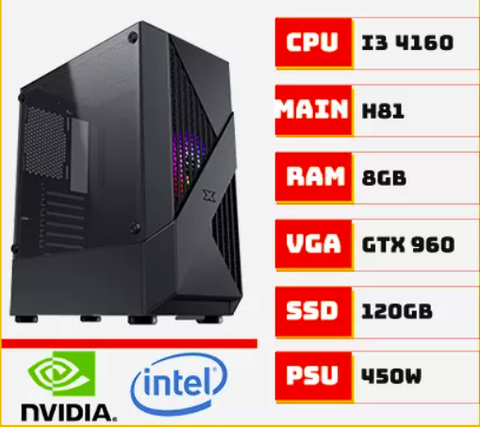 PC GAMING i3 4160 GTX 960 | RAM 8GB | SSD 120GB – TGPCGM003