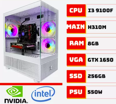 PC GAMING i3 9100F GTX 1650 | RAM 8GB | SSD 256GB – TGPCGM007