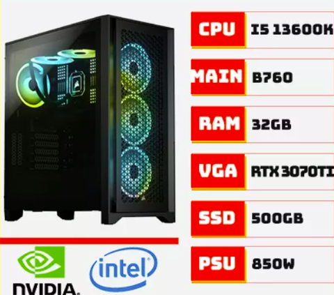 PC GAMING I5 13600K RTX 3070 Ti | RAM 16GB | SSD 500GB – TGPCGMN015
