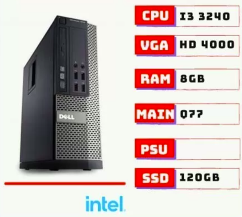 Máy bộ DELL 7010SFF i3 3240 | RAM 8GB | SSD 120GB – TGPCDB001