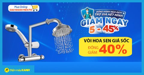 5 vòi tắm hoa sen đồng giảm 40%, giá chỉ từ 80K, mua online giao nhanh miễn phí
