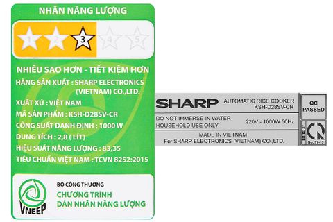 Nồi cơm điện nắp rời Sharp KSH-D28SV-CR 2.8L