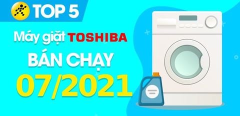 Top 5 Máy giặt Toshiba bán chạy nhất tháng 7/2021 tại Trung Tâm Bảo Hành