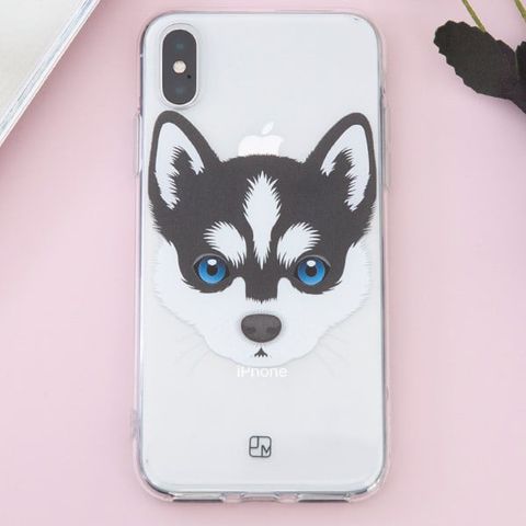 Ốp lưng iPhone X Nhựa dẻo in hình Simple JM Husky Pbag