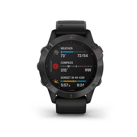 Smart Watch Garmin Fenix 6 (Vỏ thép không gỉ Xám dây Sillicon Đen)