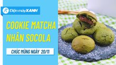  Cách làm bánh cookie matcha nhân socola tan chảy bằng nồi chiên không dầu 